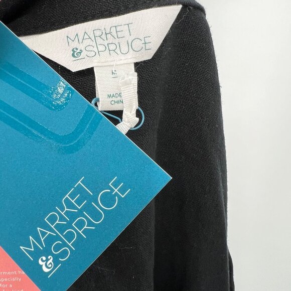 Market & Spruce Linen-Blend Utility Jacket Lightweight Black Size Small NWT - Picture 11 of 12
